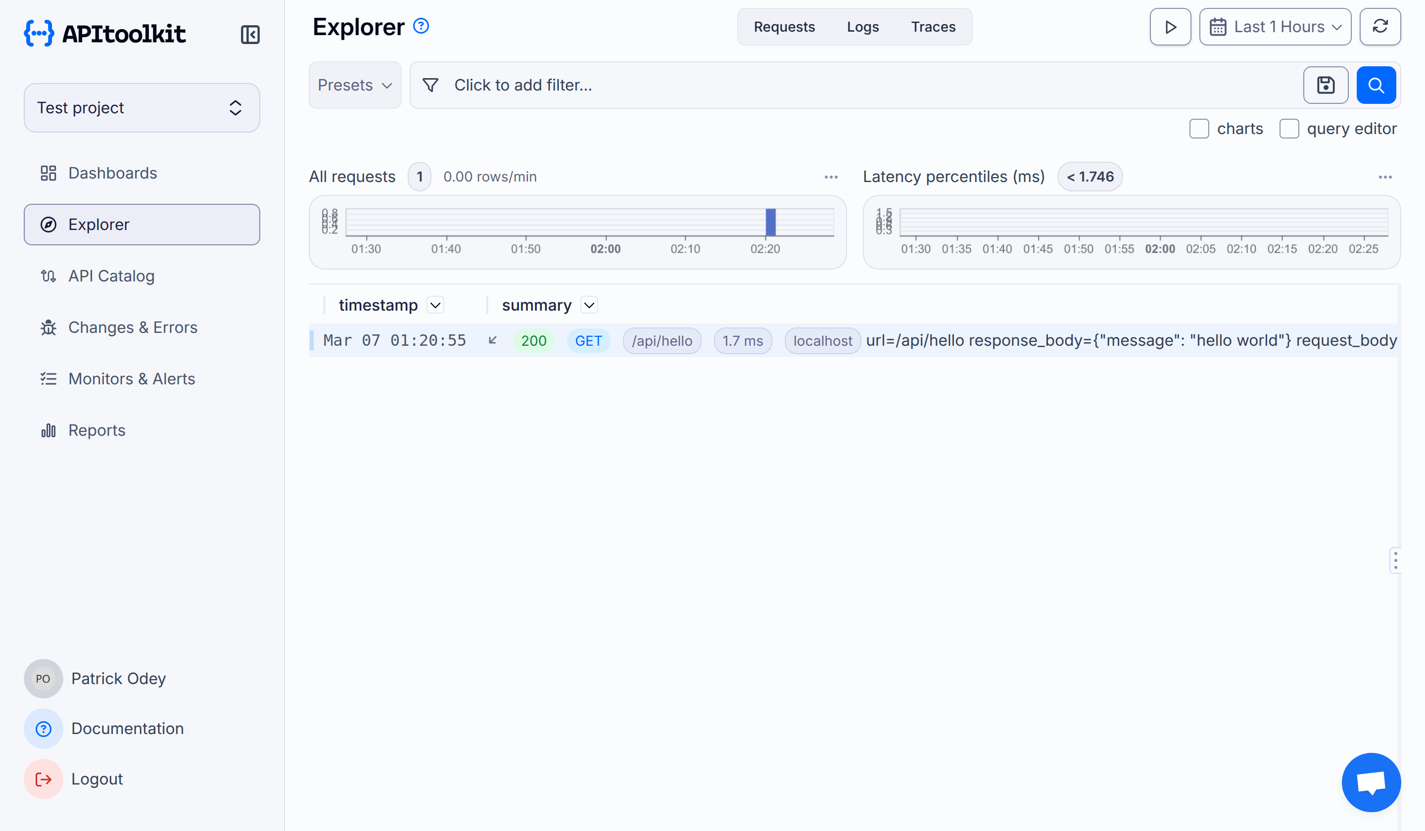 APIToolkit Explorer
