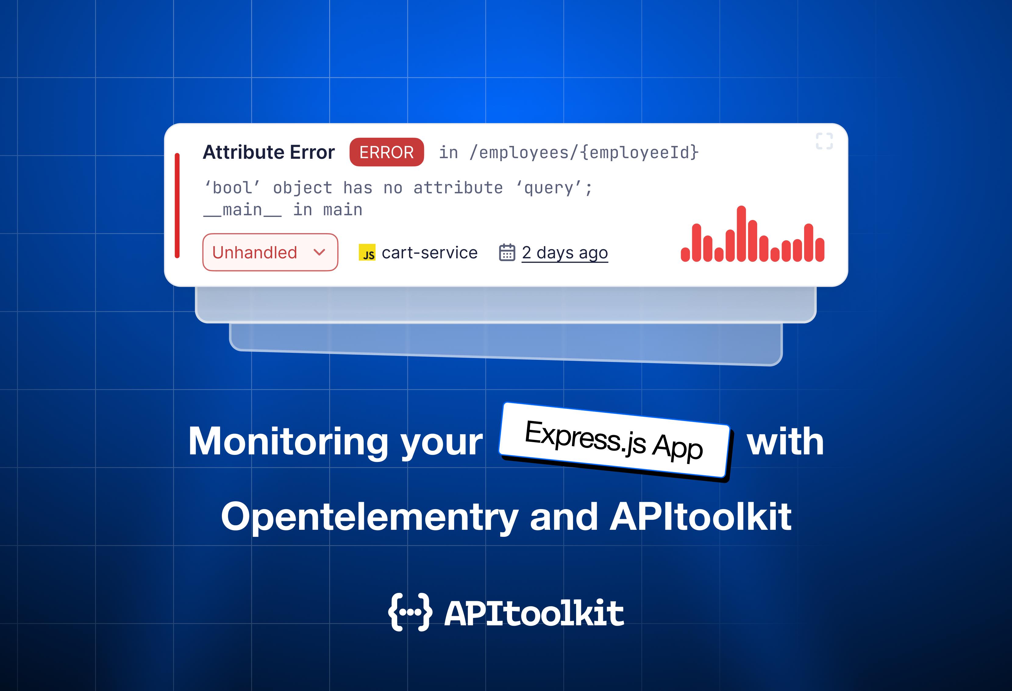 Monitoring your Express.js application using OpenTelemetry with APIToolkit